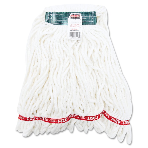 Rubbermaid Commercial 1 in Looped-End Wet Mop, White, Cotton/Synthetic, FGA21206WH00 FGA21206WH00 - main